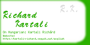 richard kartali business card